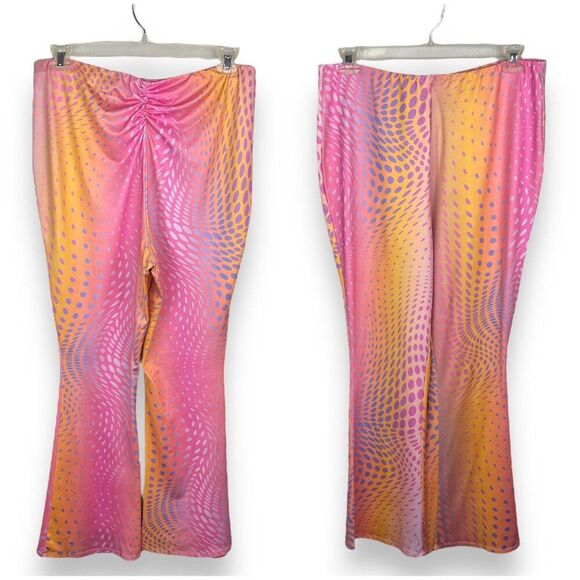 H&M Disco Ombre Sunset Flare Leggings in Stretch Jersey - Picture 4 of 10